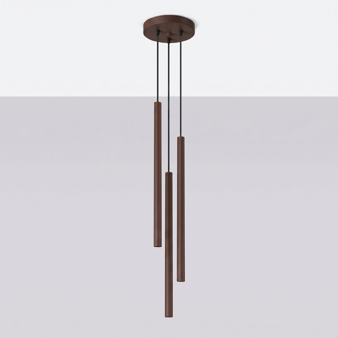 Suspension tube fin marron éteinte