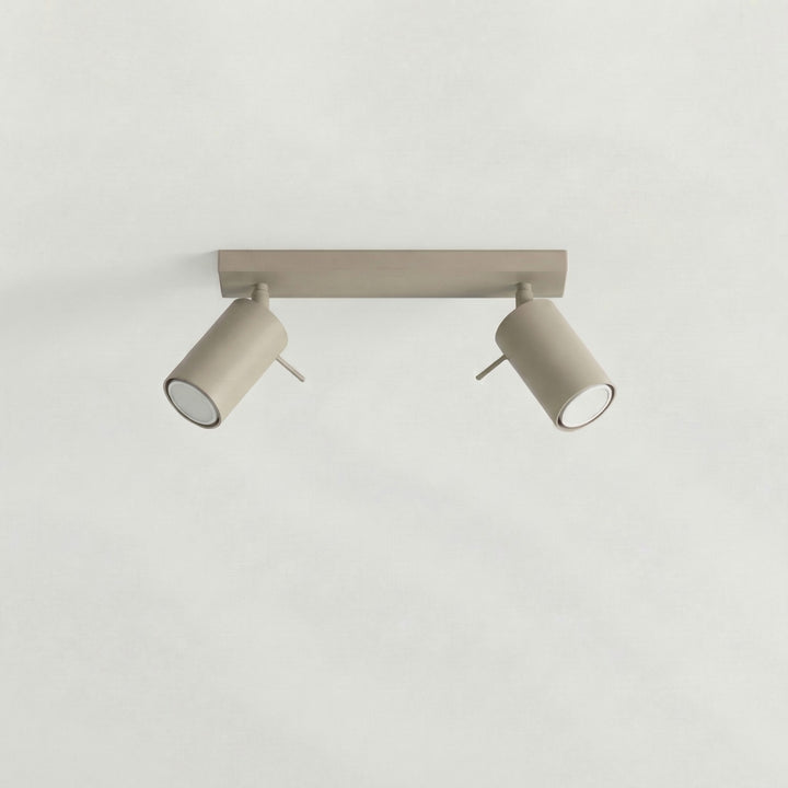 Luminaire Plafonnier taupe éteinte, vue rapprochée