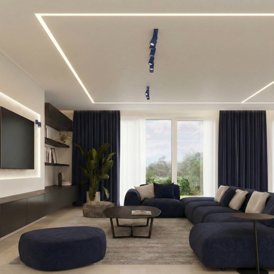 Luminaire Plafonnier outremer dans un intérieur contemporain