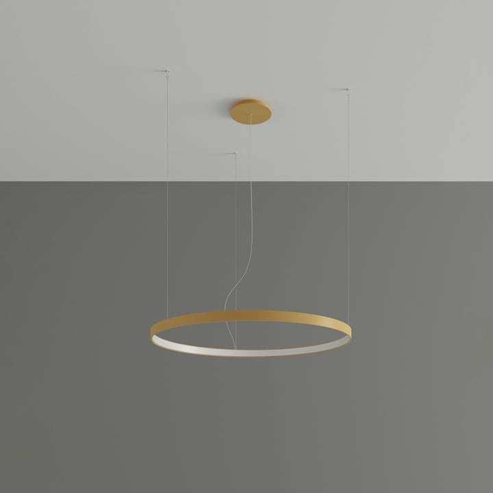 Lustre anneau RIO doré éteinte, suspendu