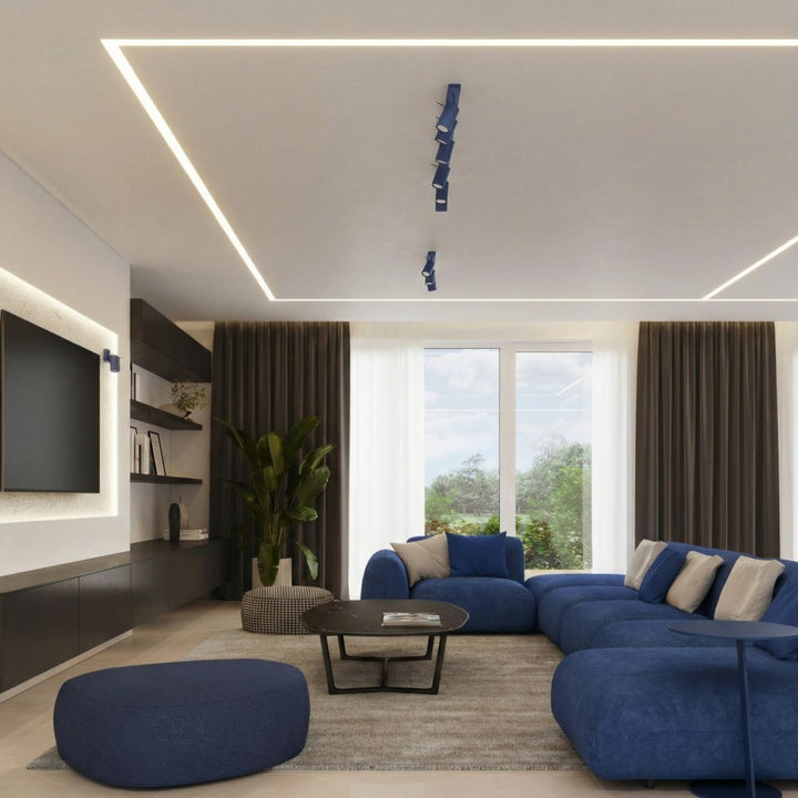 Luminaire Plafonnier outremer dans un intérieur contemporain