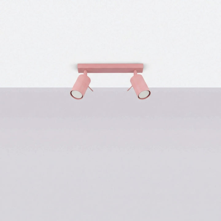 Luminaire Plafonnier rose éteinte, vue rapprochée