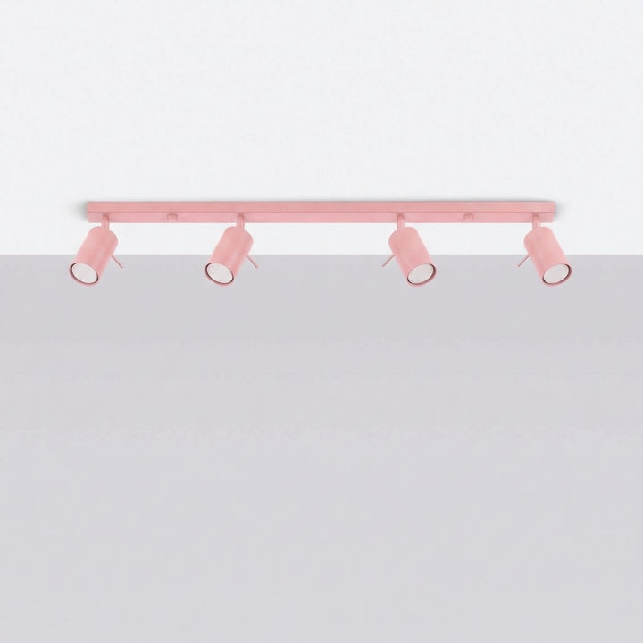 Luminaire Plafonnier rose éteinte, vue rapprochée