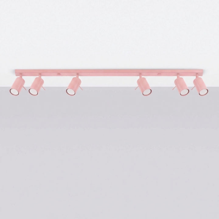 Luminaire Plafonnier rose éteinte, vue rapprochée