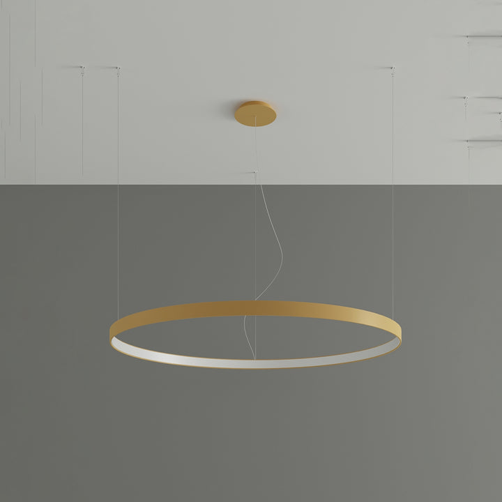 Lustre anneau RIO doré éteinte, suspendu