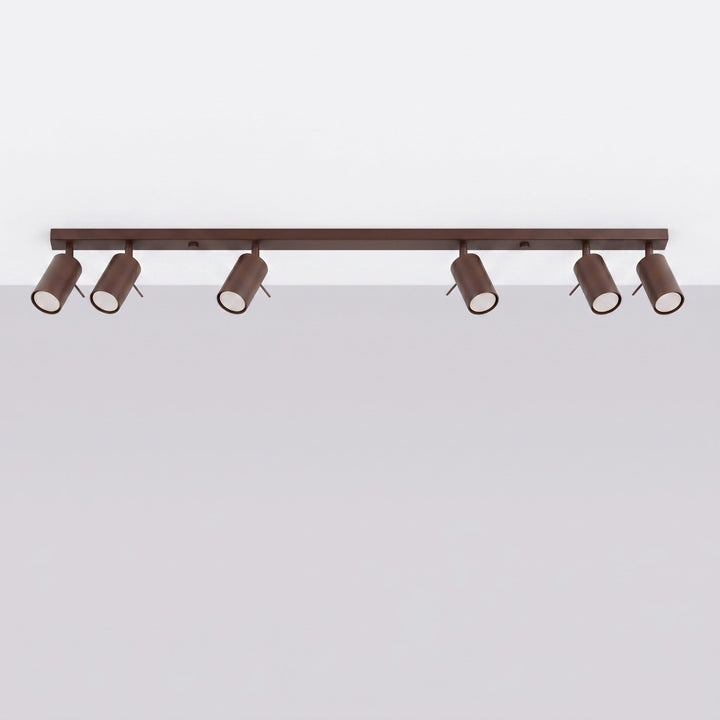 Luminaire Plafonnier marron éteinte, vue rapprochée