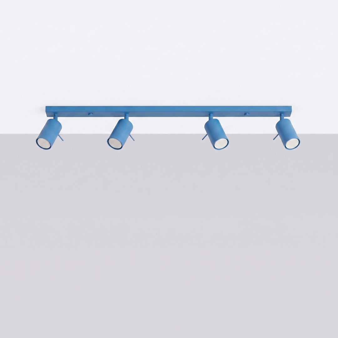 Luminaire Plafonnier bleu clair éteinte, vue rapprochée