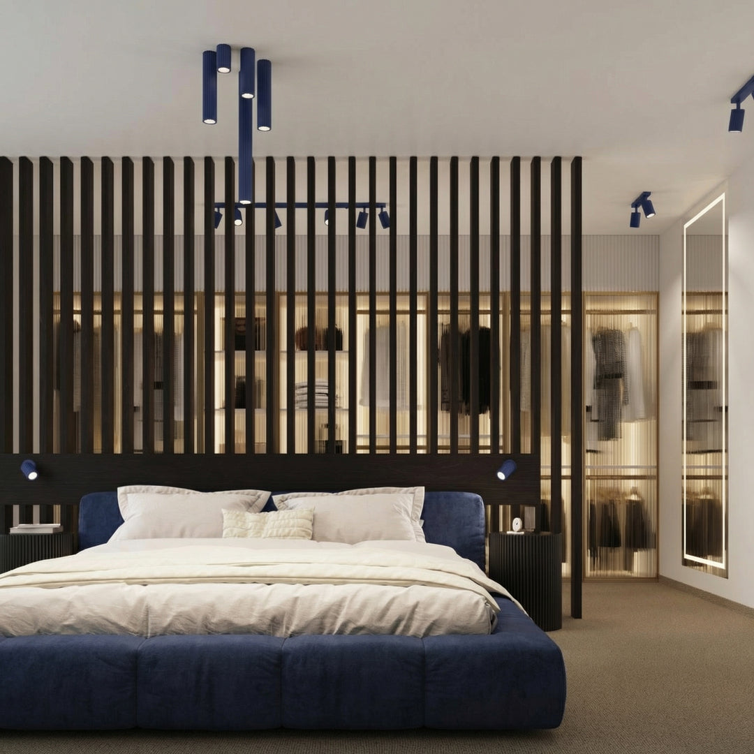 Luminaire Plafonnier outremer dans un intérieur contemporain