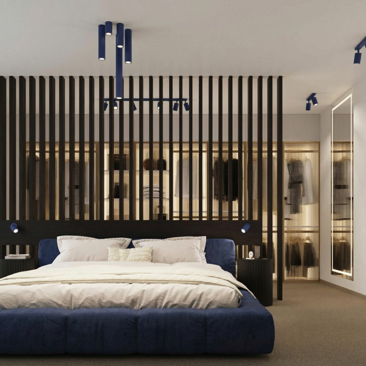 Luminaire Plafonnier outremer dans un intérieur contemporain