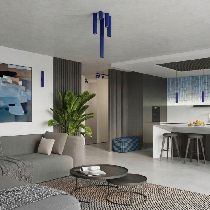 Luminaire Plafonnier outremer dans un intérieur contemporain
