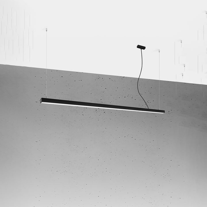 Suspension linéaire PINNE noir éteinte, suspendue