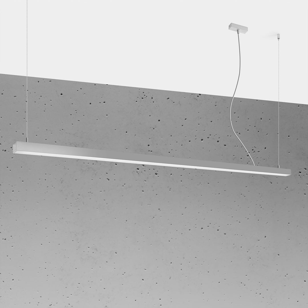 Suspension linéaire PINNE gris éteinte, suspendue
