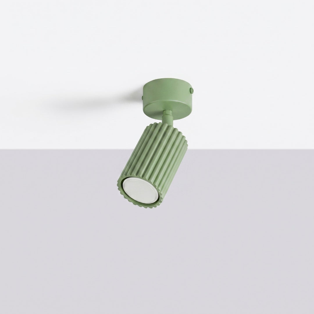 Luminaire Plafonnier sauge éteinte, vue rapprochée