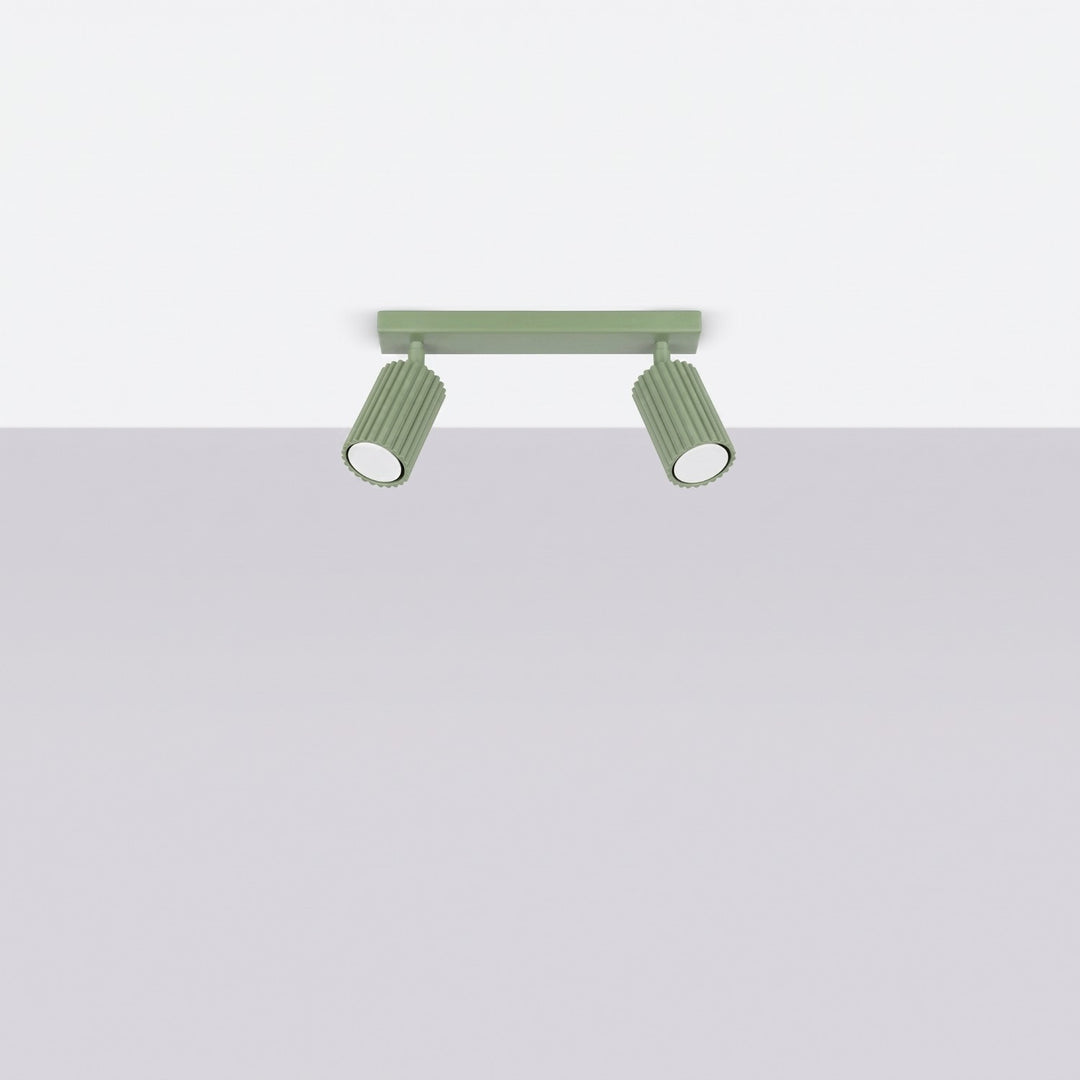 Luminaire Plafonnier sauge éteinte, vue rapprochée