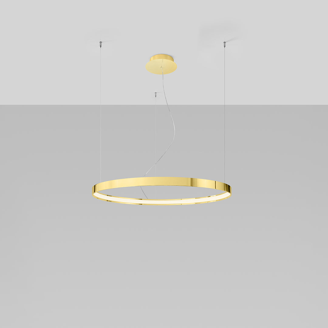 Lustre anneau RIO or poli éteinte, suspendu
