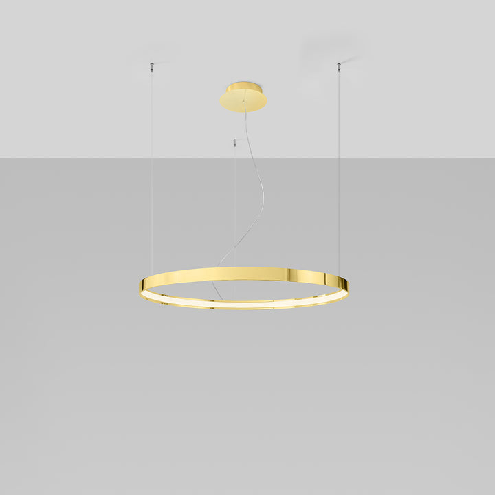 Lustre anneau RIO or poli éteinte, suspendu