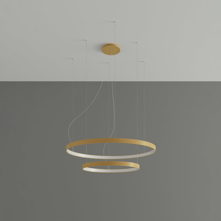 Lustre anneau RIO doré éteinte, suspendu