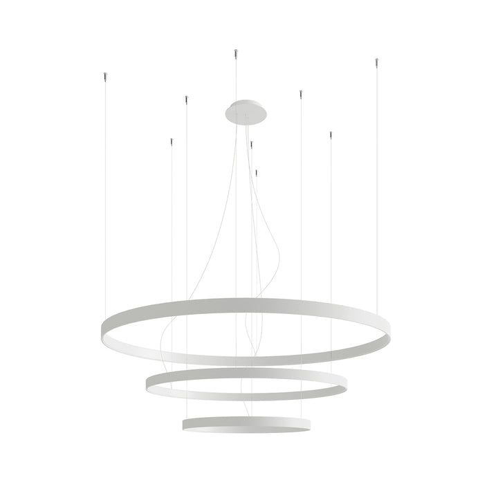 Lustre anneau RIO blanc vue d'ensemble