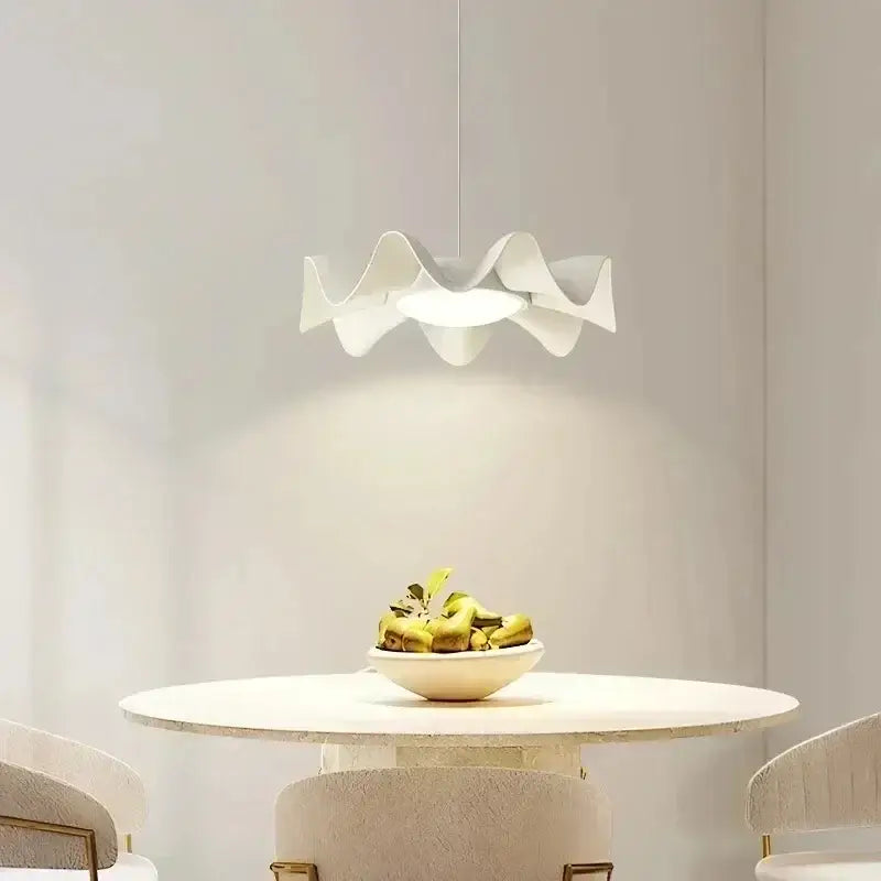 Suspension luminaire led matériau acrylique et fer élégance