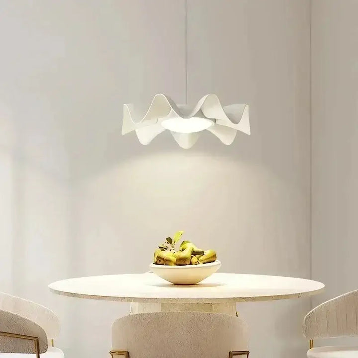 Suspension luminaire led matériau acrylique et fer élégance