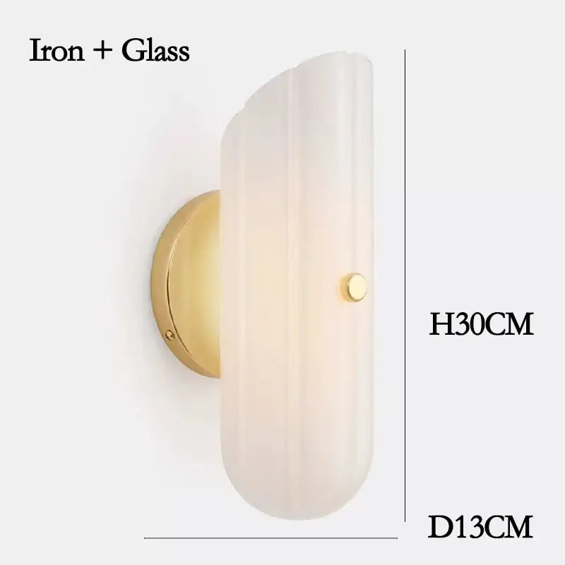 Applique élégante en verre et fer design contemporain
