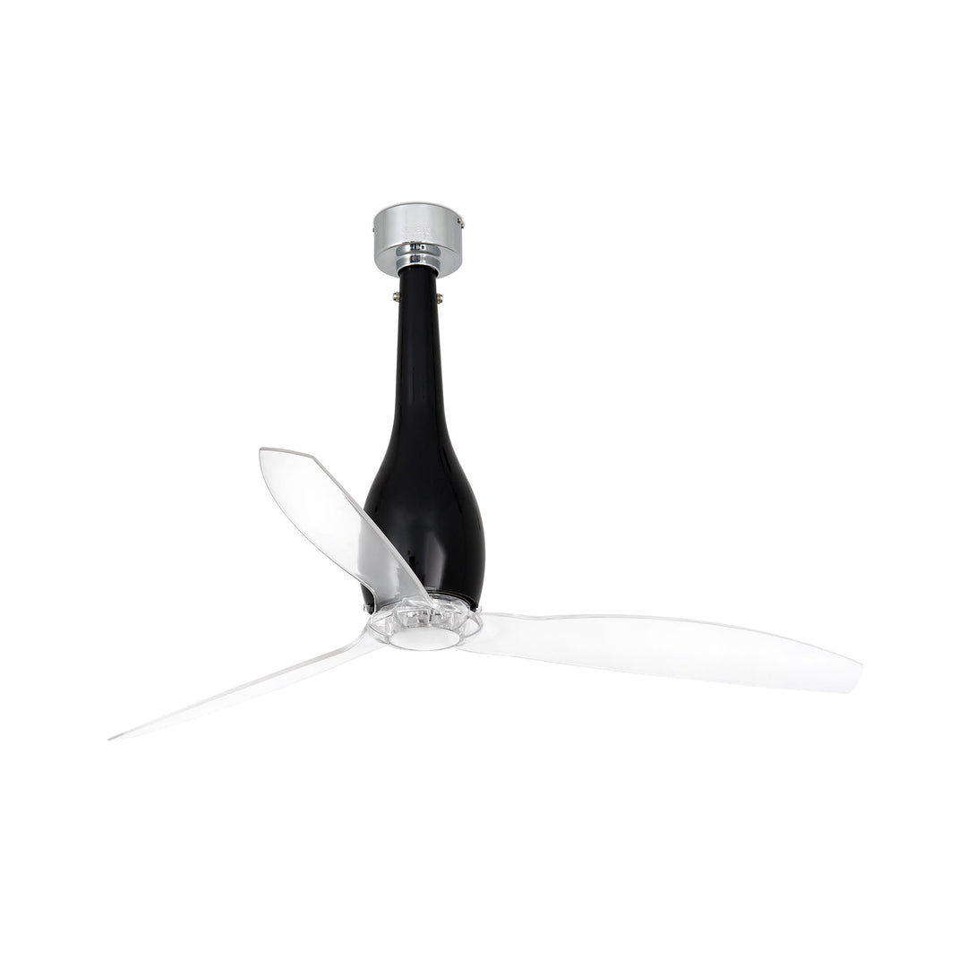 Ventilateur Eterfan noir brillant à pales transparentes, sans lumière