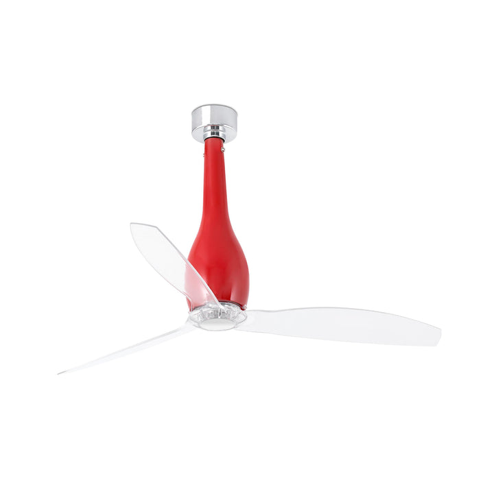 Ventilateur Eterfan rouge brillant à pales transparentes, sans lumière