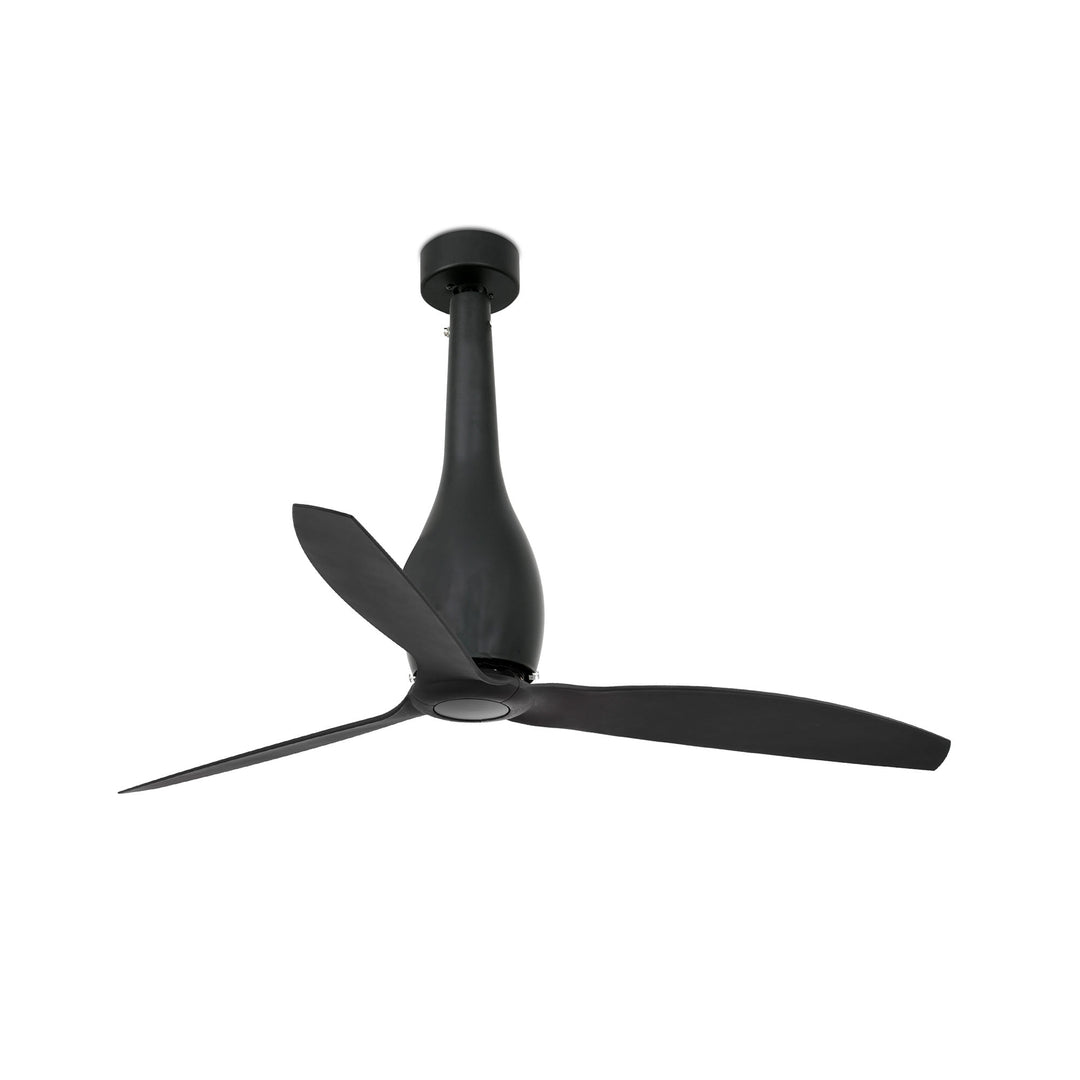 Ventilateur Eterfan noir mat à pales noires, sans lumière