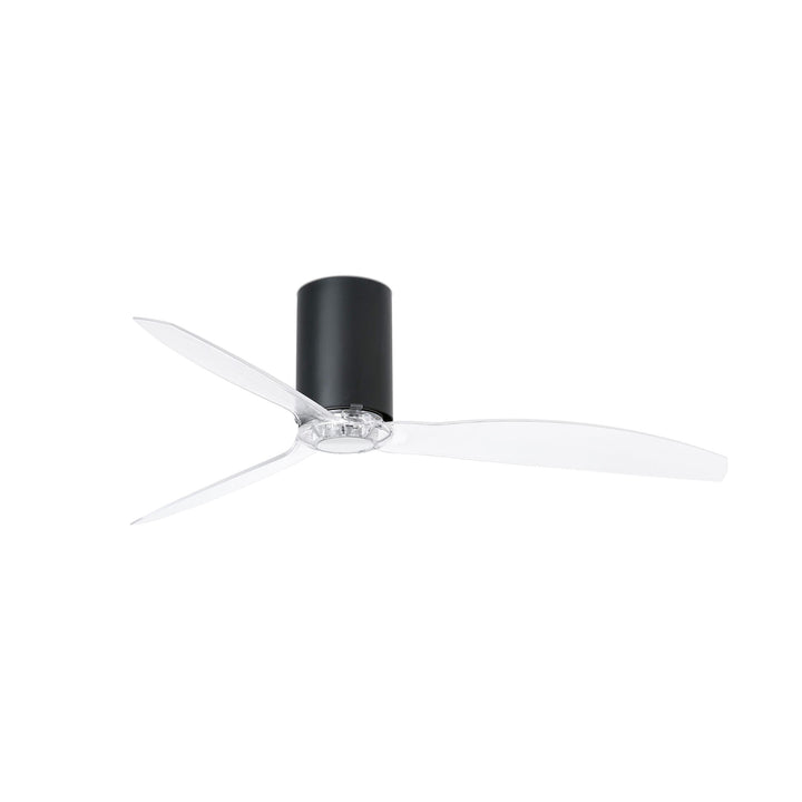 Ventilateur Mini Tube Fan noir mat aux pales transparentes de Faro Barcelona