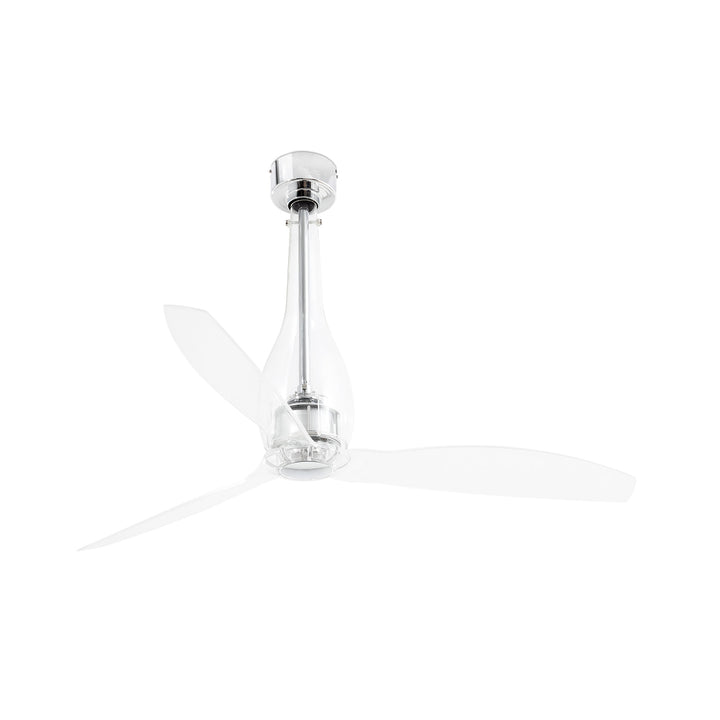Ventilateur Eterfan chromé à pales transparentes, sans lumière