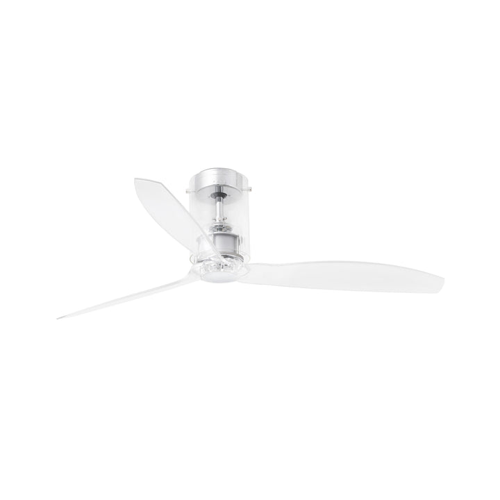 Ventilateur Mini Tube Fan chromé aux pales transparentes de Faro Barcelona