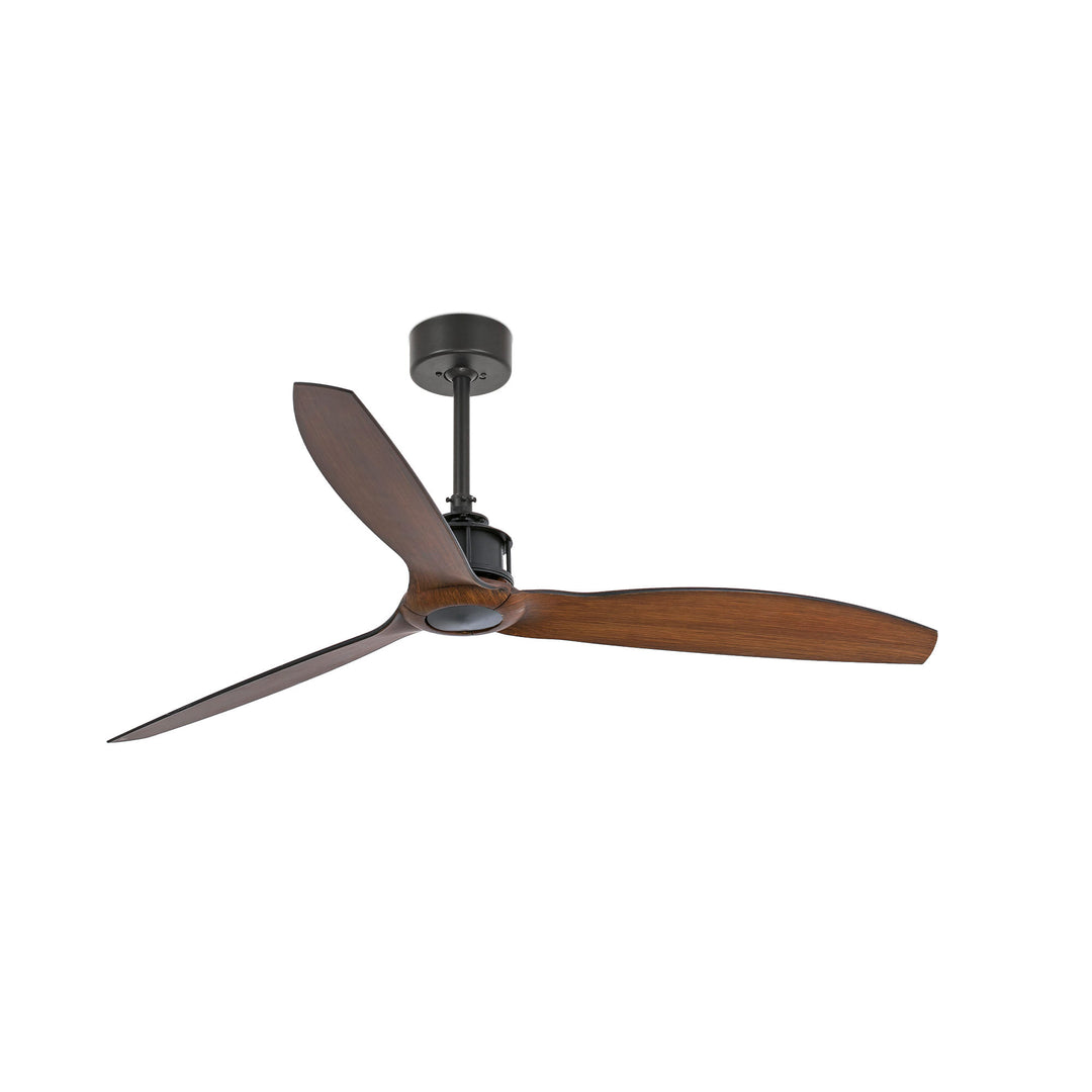 Ventilateur de plafond Just Fan noir et noyer de Faro Barcelona