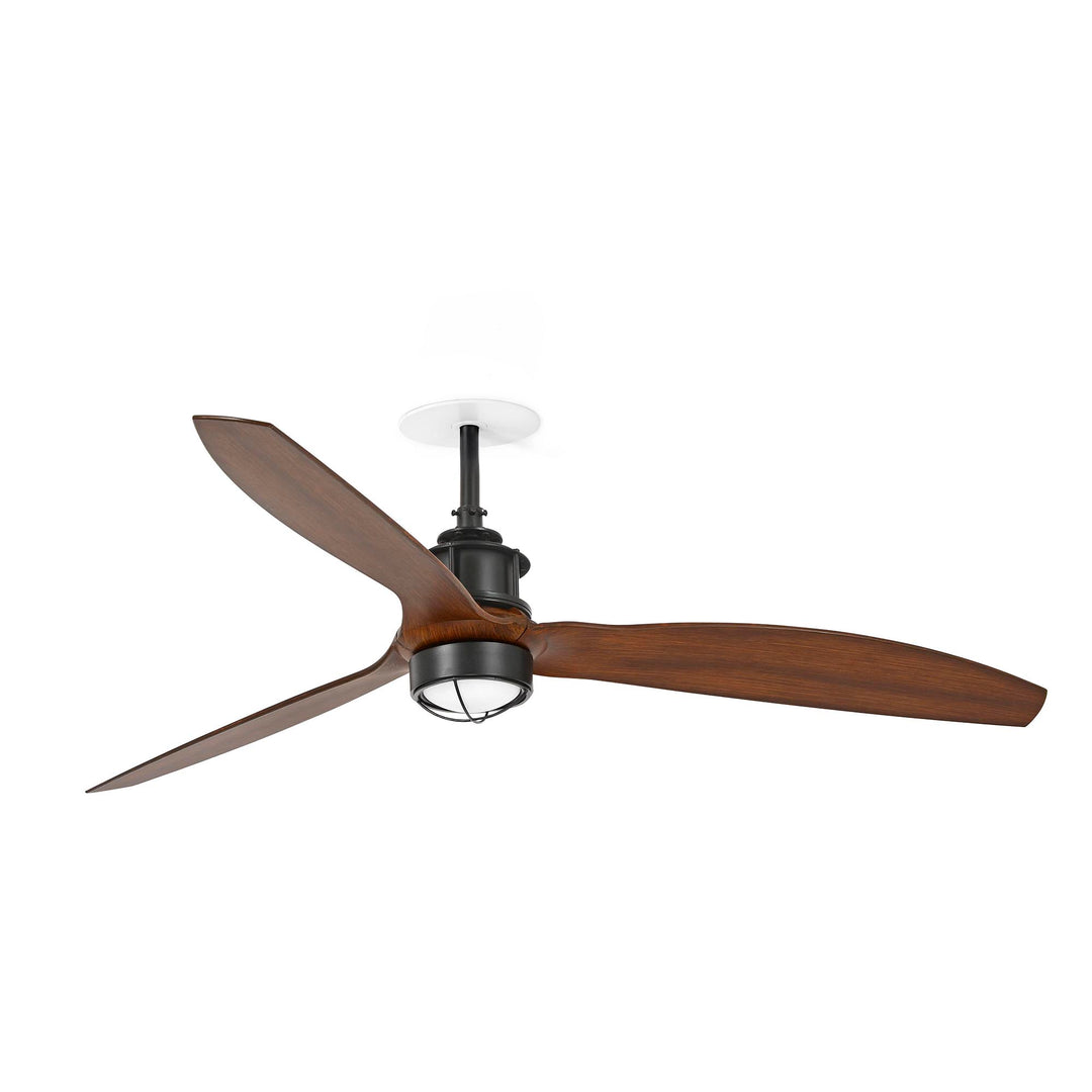 Ventilateur de plafond encastré Just Fan Recessed noir et noyer avec lumière LED