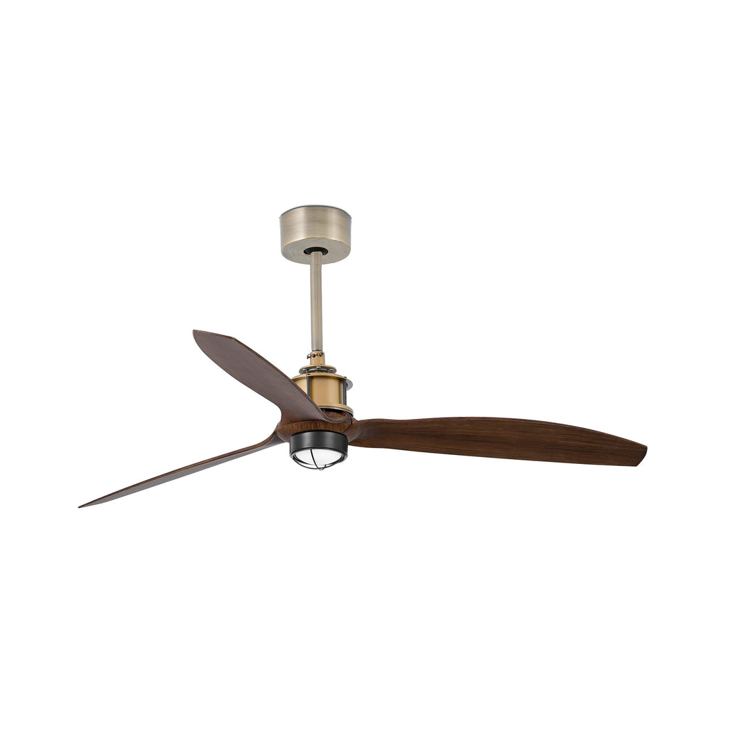 Ventilateur de plafond Just Fan or vieilli et noyer avec lumière LED