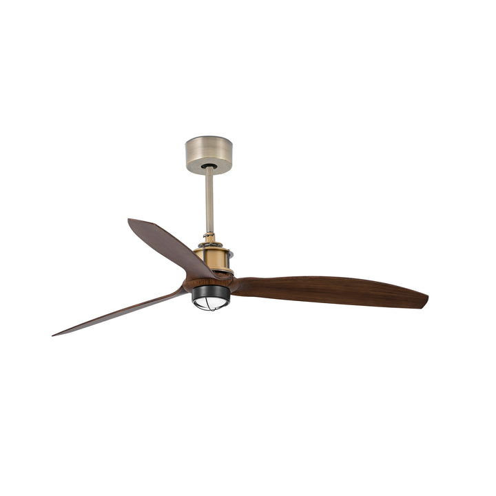 Ventilateur de plafond Just Fan or vieilli et noyer avec lumière LED