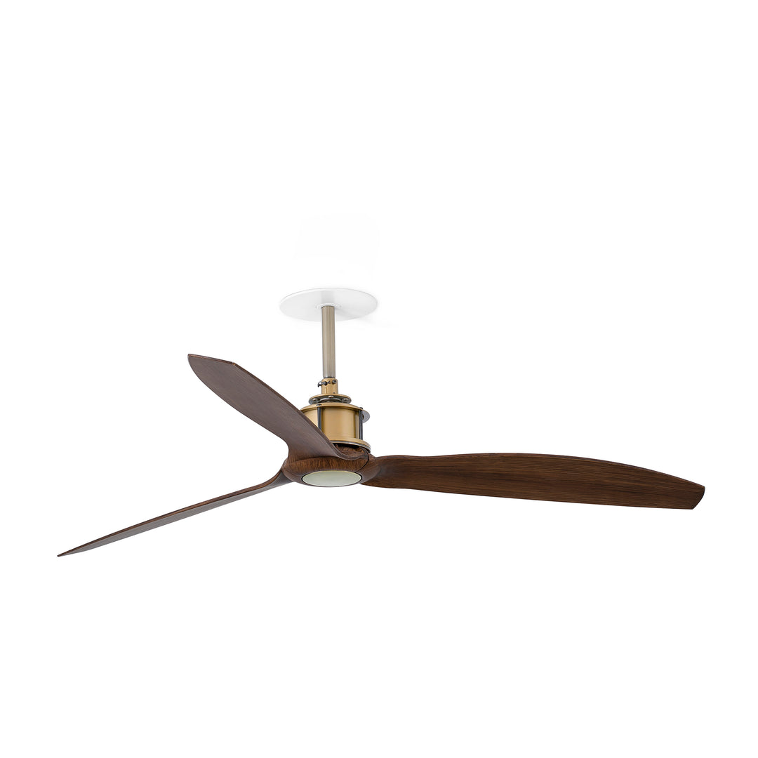 Ventilateur de plafond encastré Just Fan Recessed or vieilli et noyer