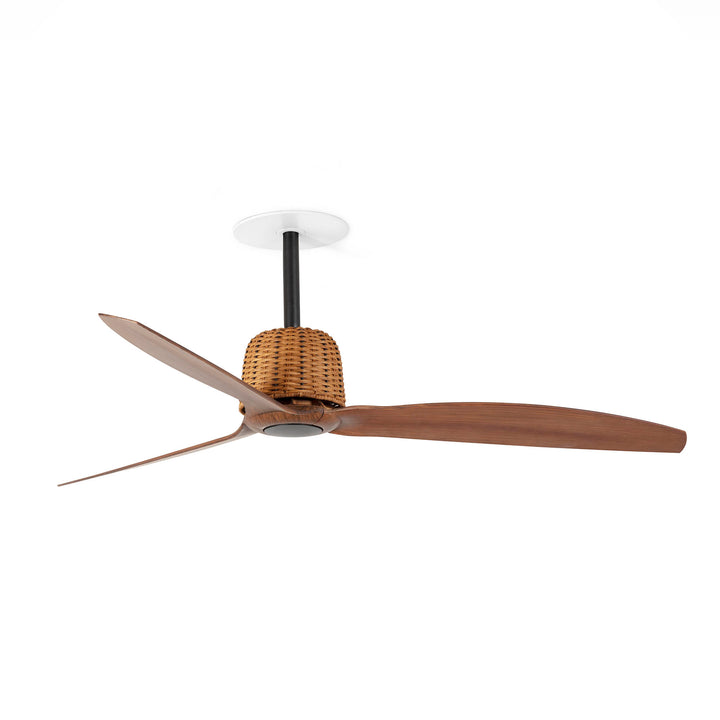 Ventilateur de plafond encastré Weaver Recessed noir et noyer