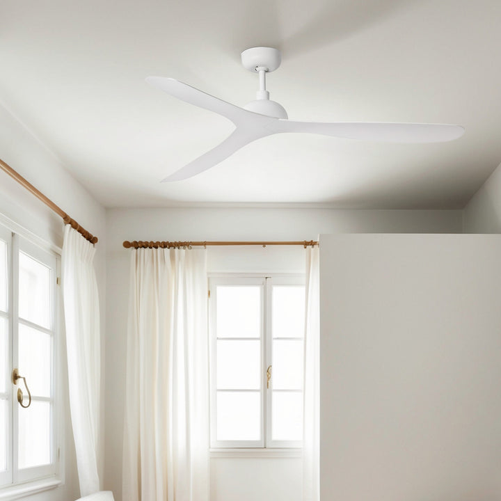 Ventilateur de plafond Gotland blanc de Faro Barcelona en situation