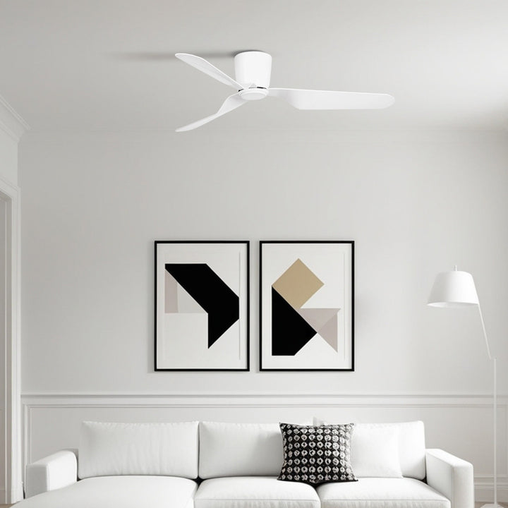 Ventilateur de plafond Pemba blanc en situation