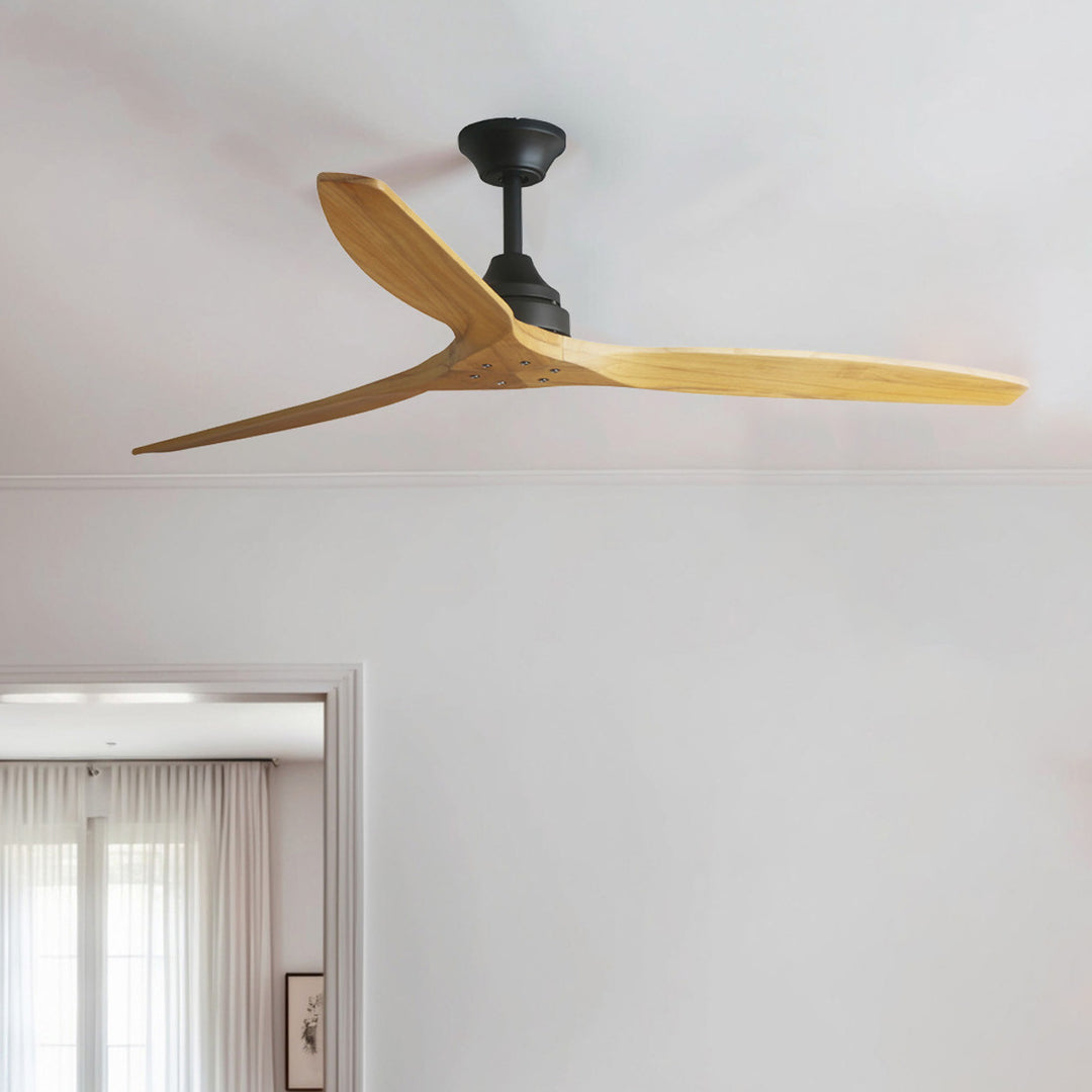 Ventilateur de plafond Alo noir de Faro Barcelona en situation