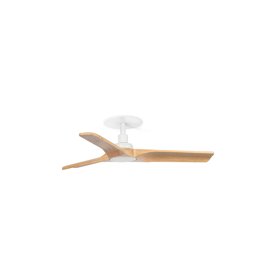 Ventilateur encastré Heywood Recessed blanc et pin de 90 cm de Faro Barcelona