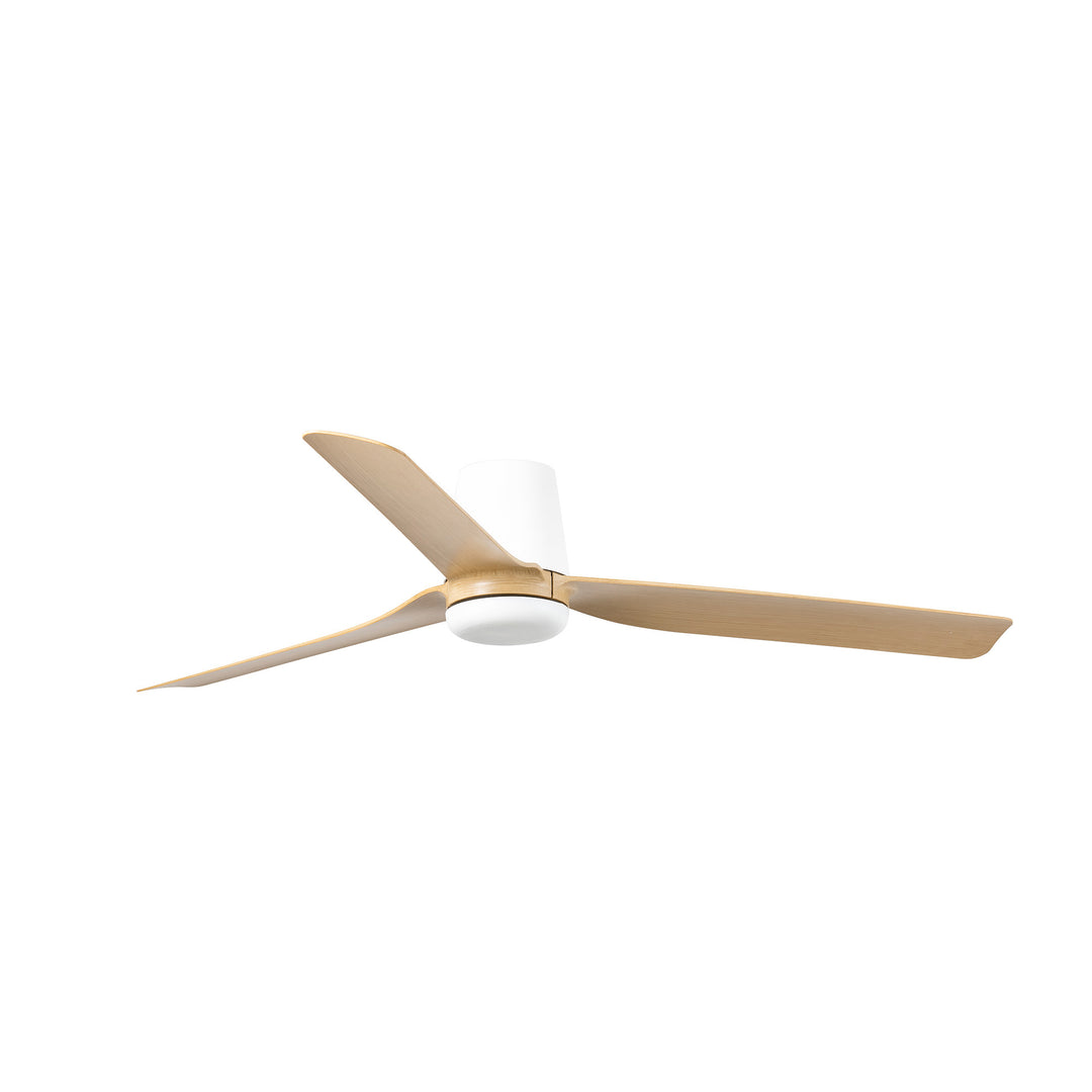 Ventilateur de plafond Punt Tub blanc à pales effet érable sans lumière