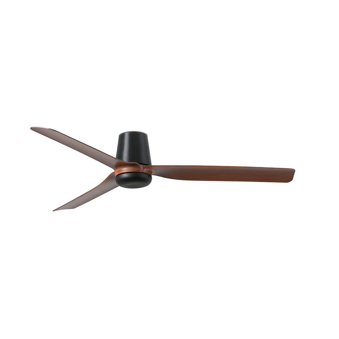 Ventilateur de plafond Punt Tub noir à pales effet noyer sans lumière