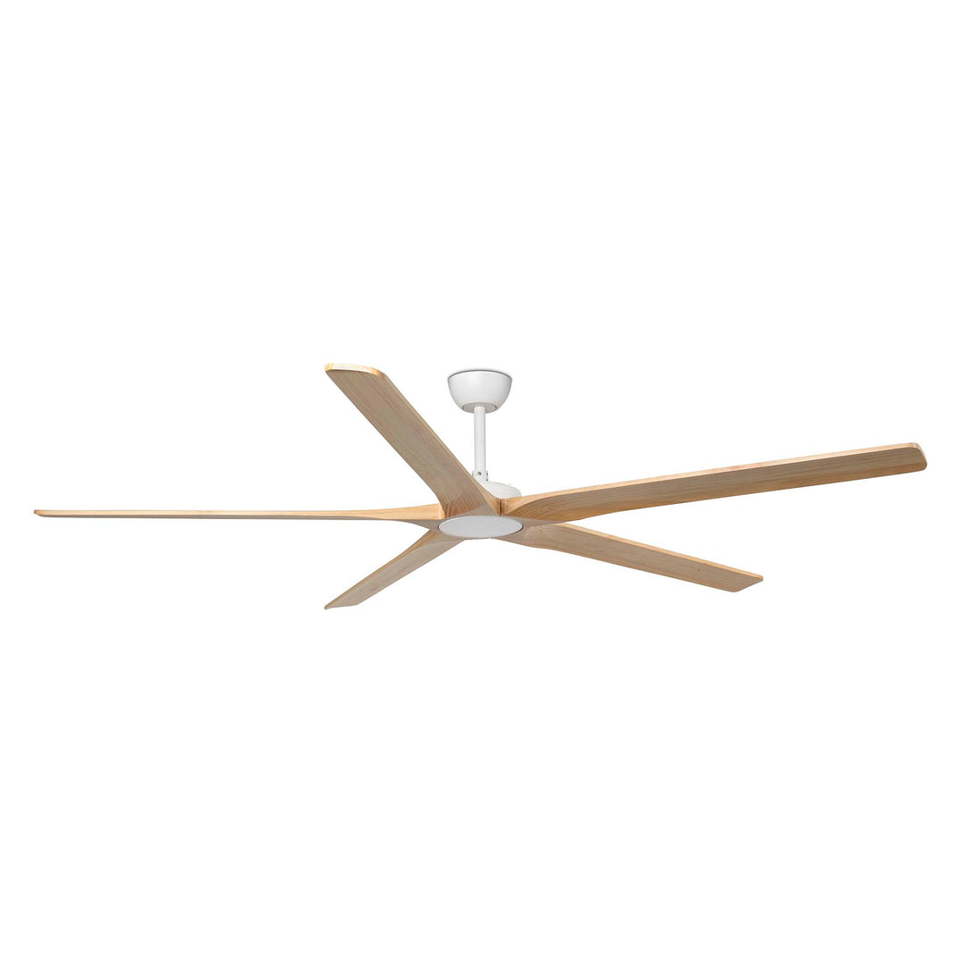 Ventilateur de plafond Bigwood Ø 200 cm blanc et pin de Faro Barcelona