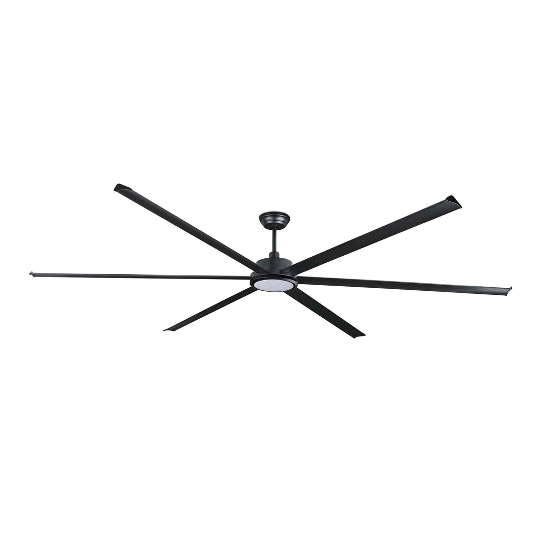 Ventilateur de plafond Rotterdam Ø 300 cm noir avec lumière LED de Faro Barcelona
