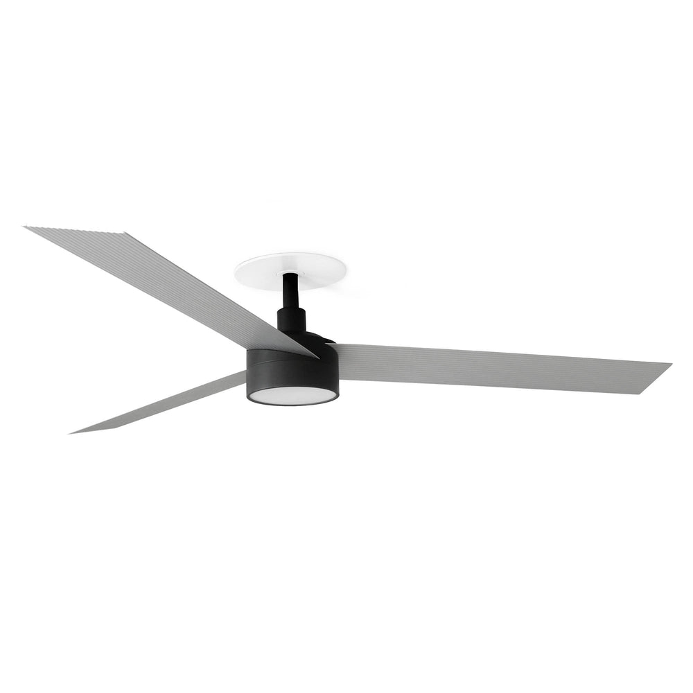 Ventilateur de plafond Cruiser 132 cm encastré aux pales aluminium avec lumière LED opale de Faro Barcelona