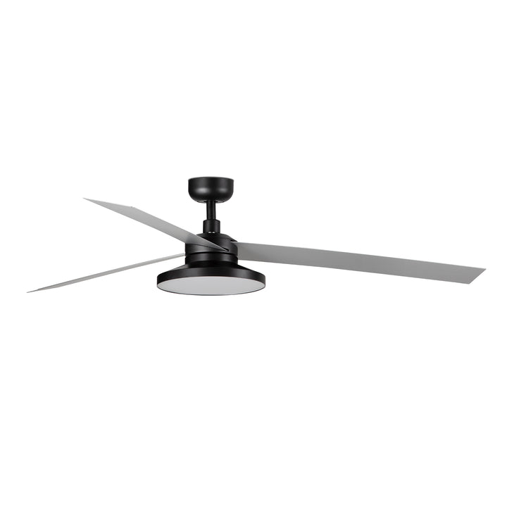 Ventilateur de plafond Cruiser 160 cm aux pales aluminium avec lumière LED prismatique de Faro Barcelona