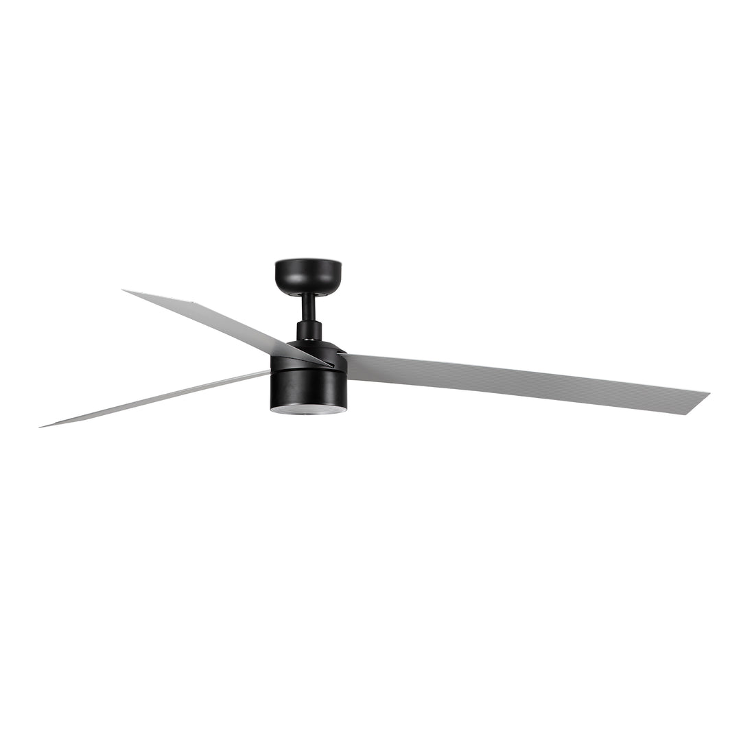 Ventilateur de plafond Cruiser 160 cm aux pales aluminium avec lumière LED en verre de Faro Barcelona
