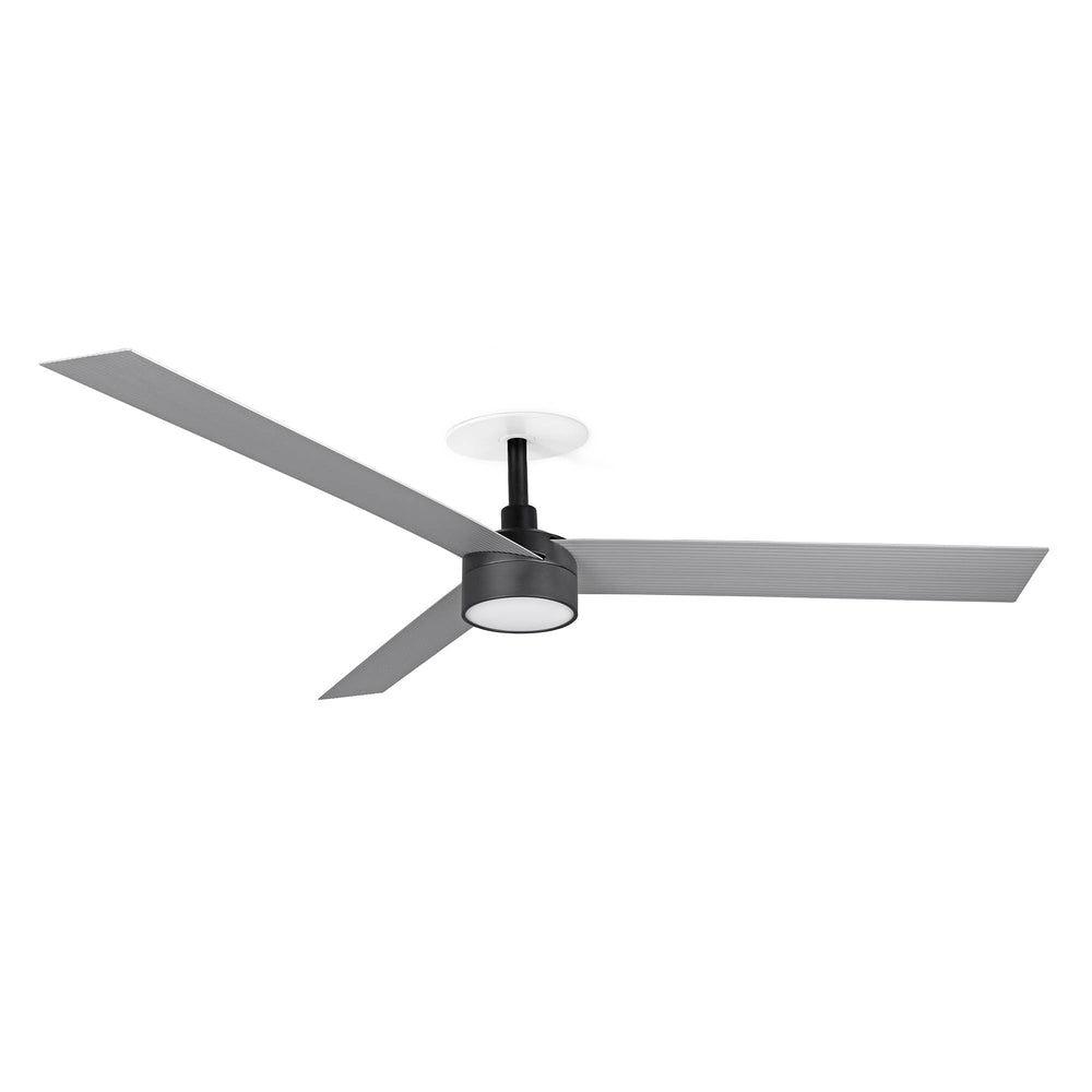 Ventilateur de plafond Cruiser 160 cm encastré aux pales aluminium avec lumière LED opale de Faro Barcelona