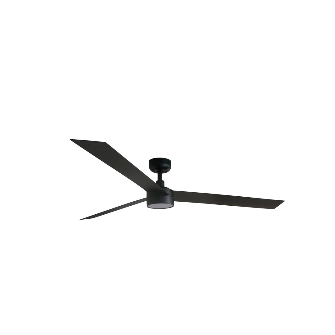 Ventilateur de plafond Cruiser 160 cm noir avec lumière LED opale de Faro Barcelona
